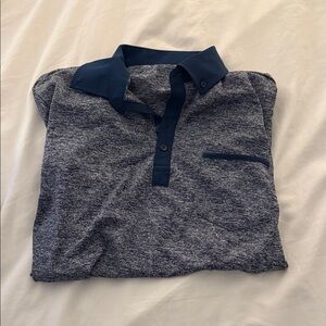 Classic Navy Heather Polo Shirt